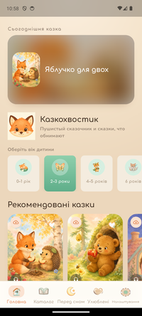 Головний екран застосунку
